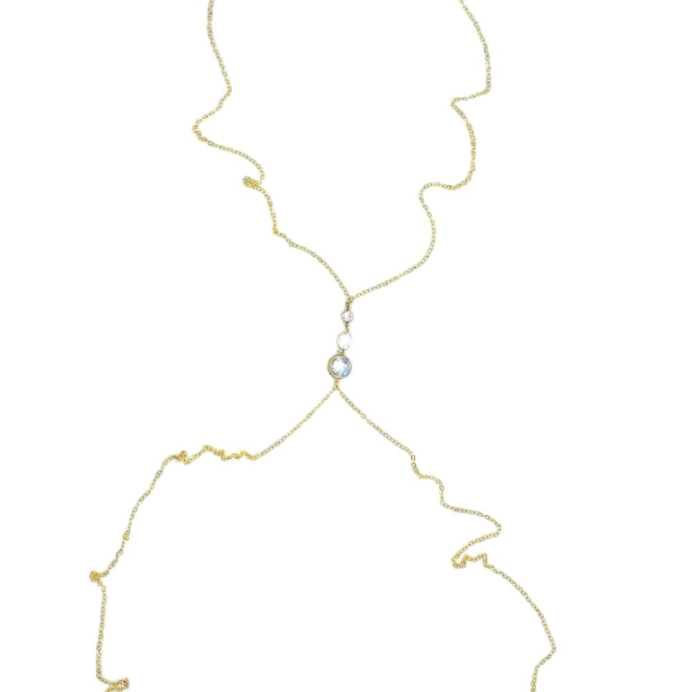 DIVINE 3 CRYSTAL BODY CHAIN